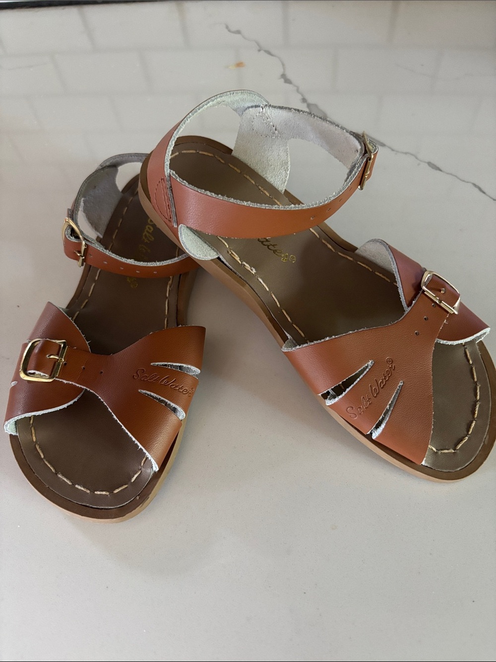 NWOT Salt Water Classic Lesther Kids’ Sandals, Adjustable Sz 1-2